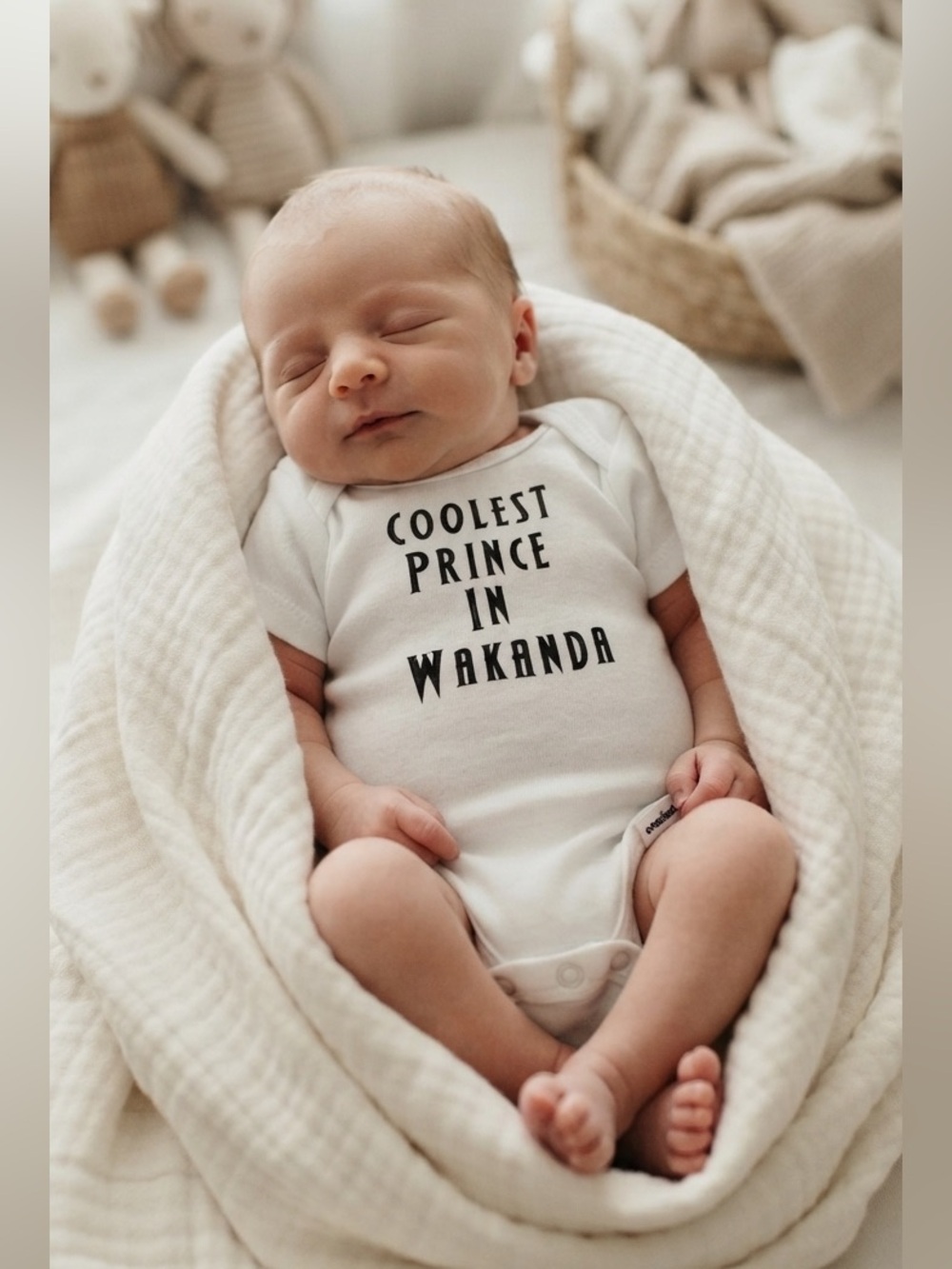 COOLEST prince in wakanda Gerber one piece size newborn new without tag